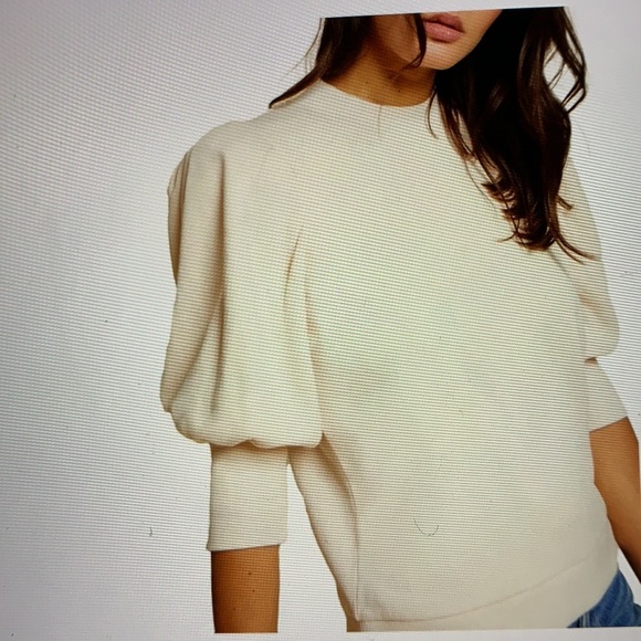 Nation LTD Mandi Puff Sleeve Sweatshirt in Antique S - Picture 4 of 10